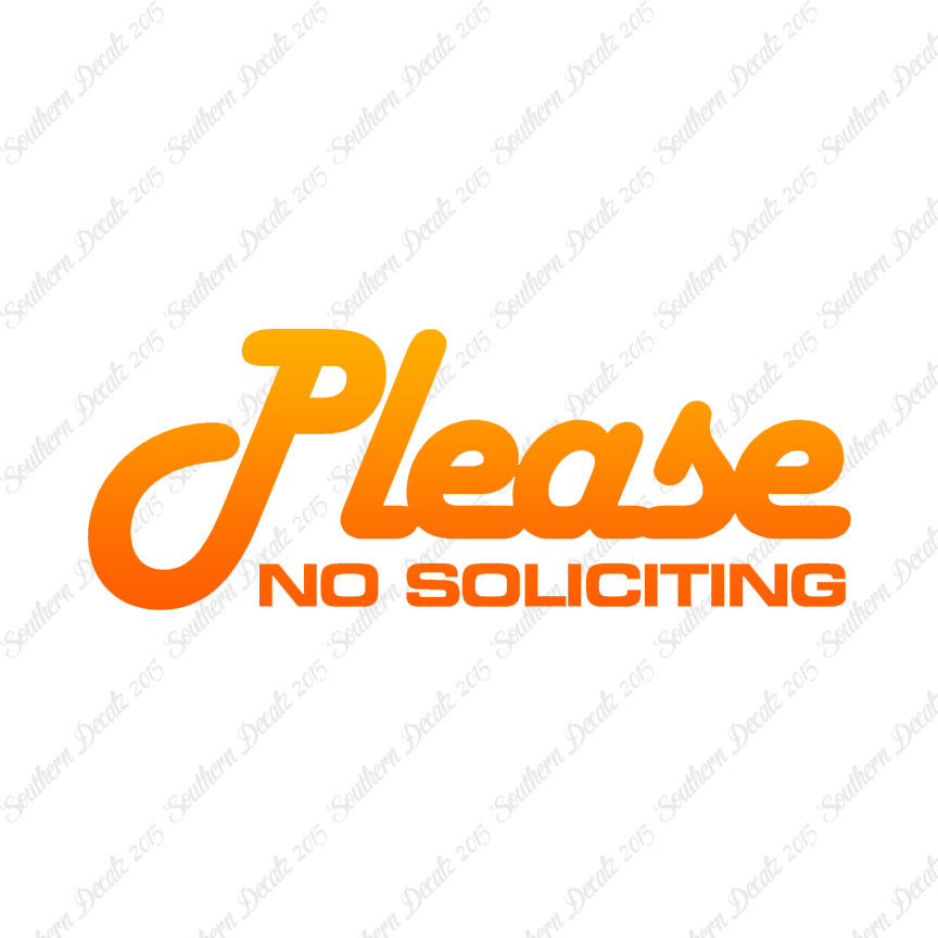 Please No Soliciting