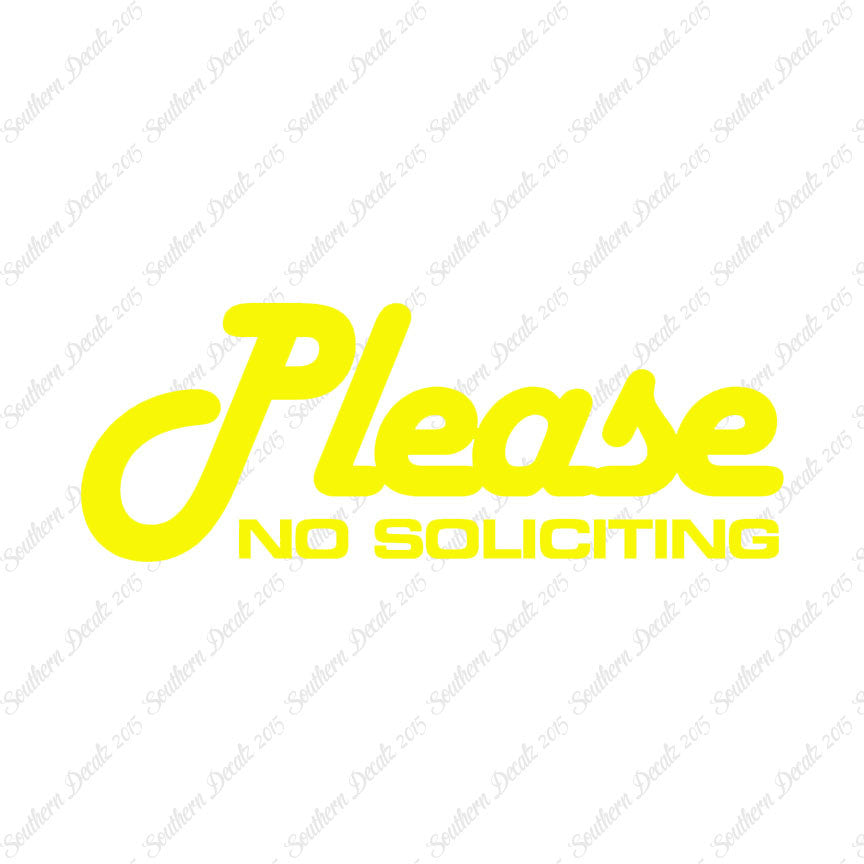 Please No Soliciting