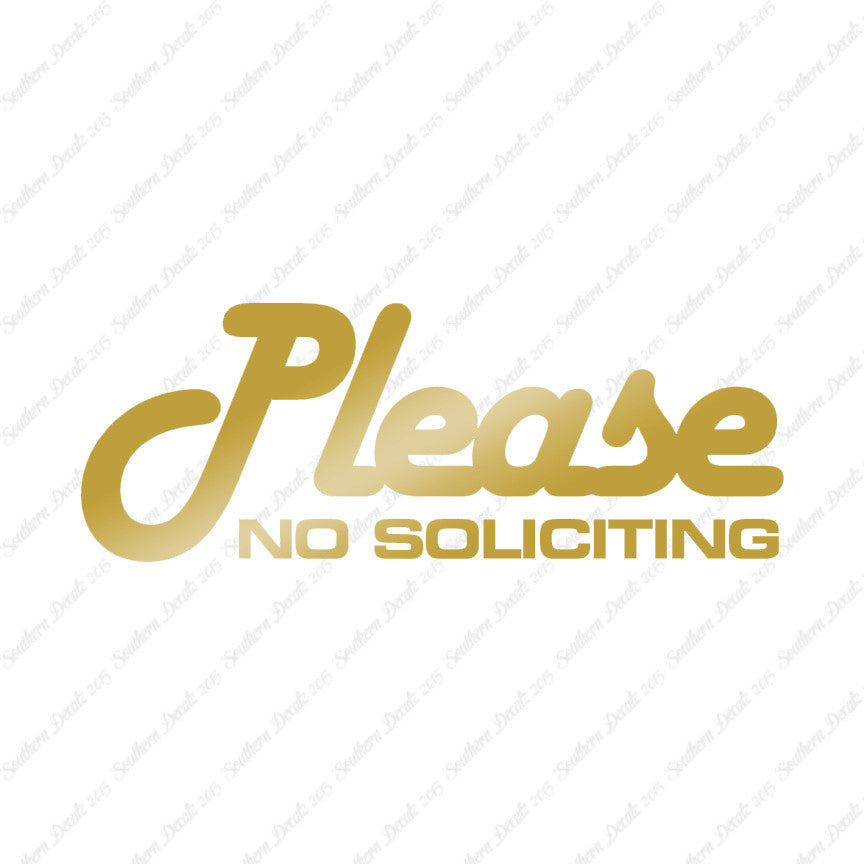 Please No Soliciting