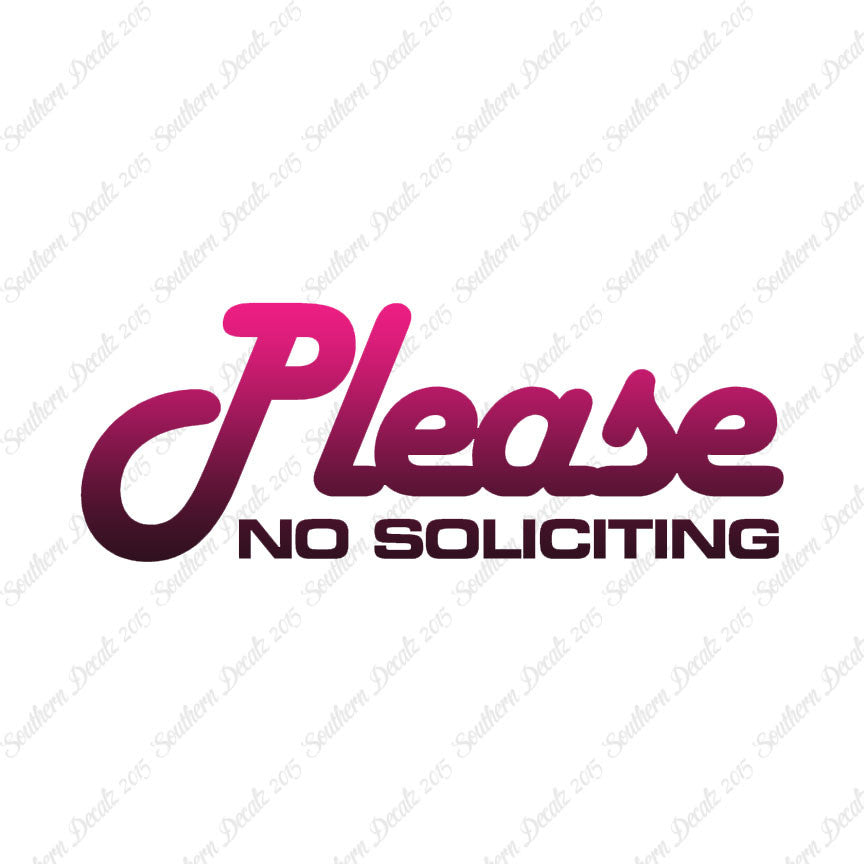 Please No Soliciting