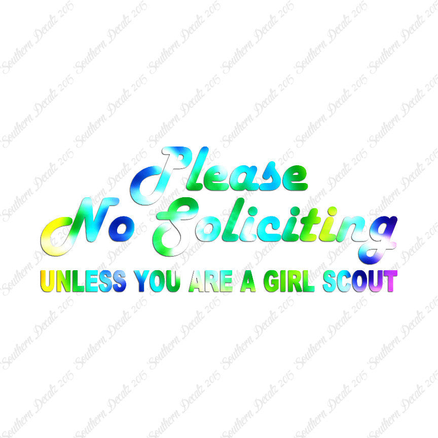 No Soliciting Unless Girl Scout
