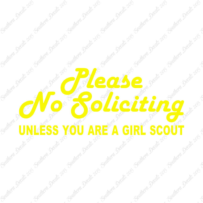No Soliciting Unless Girl Scout