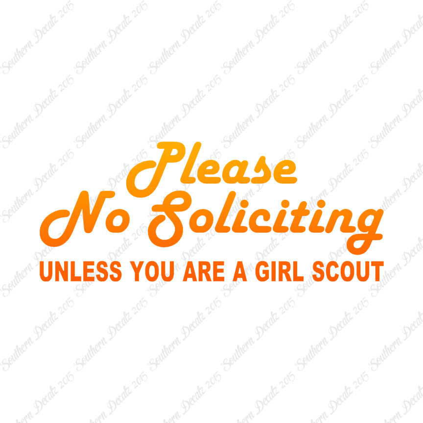 No Soliciting Unless Girl Scout