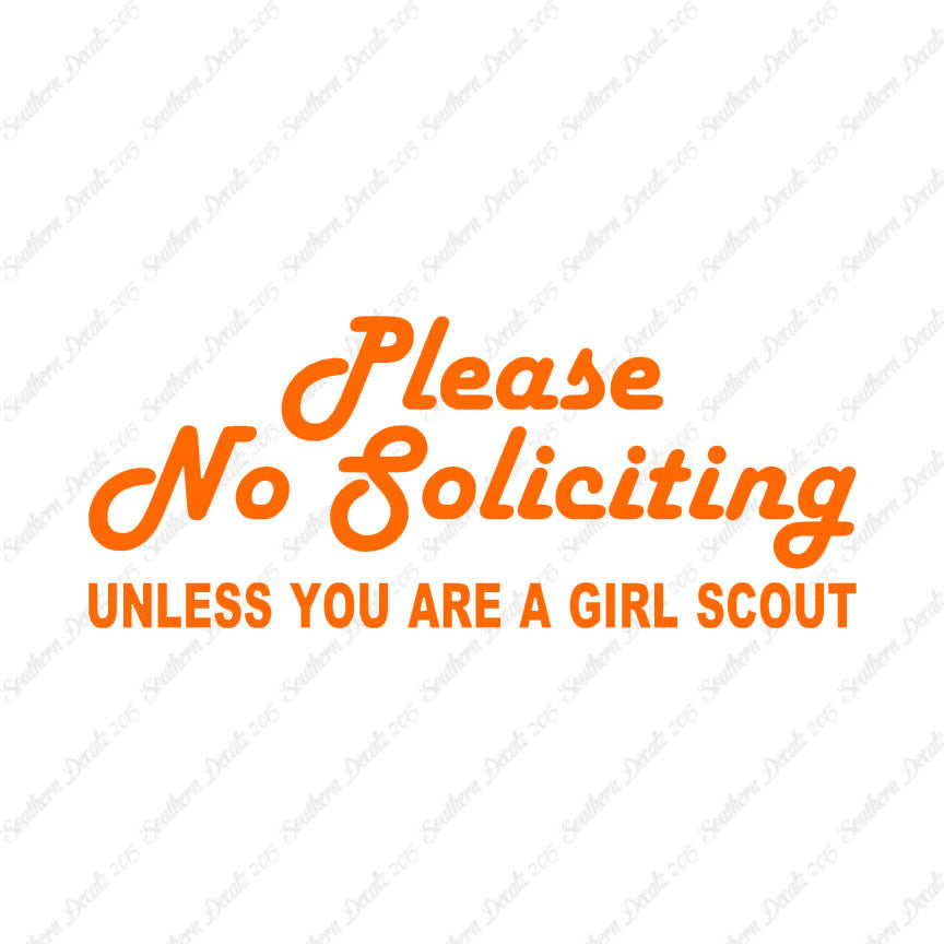 No Soliciting Unless Girl Scout