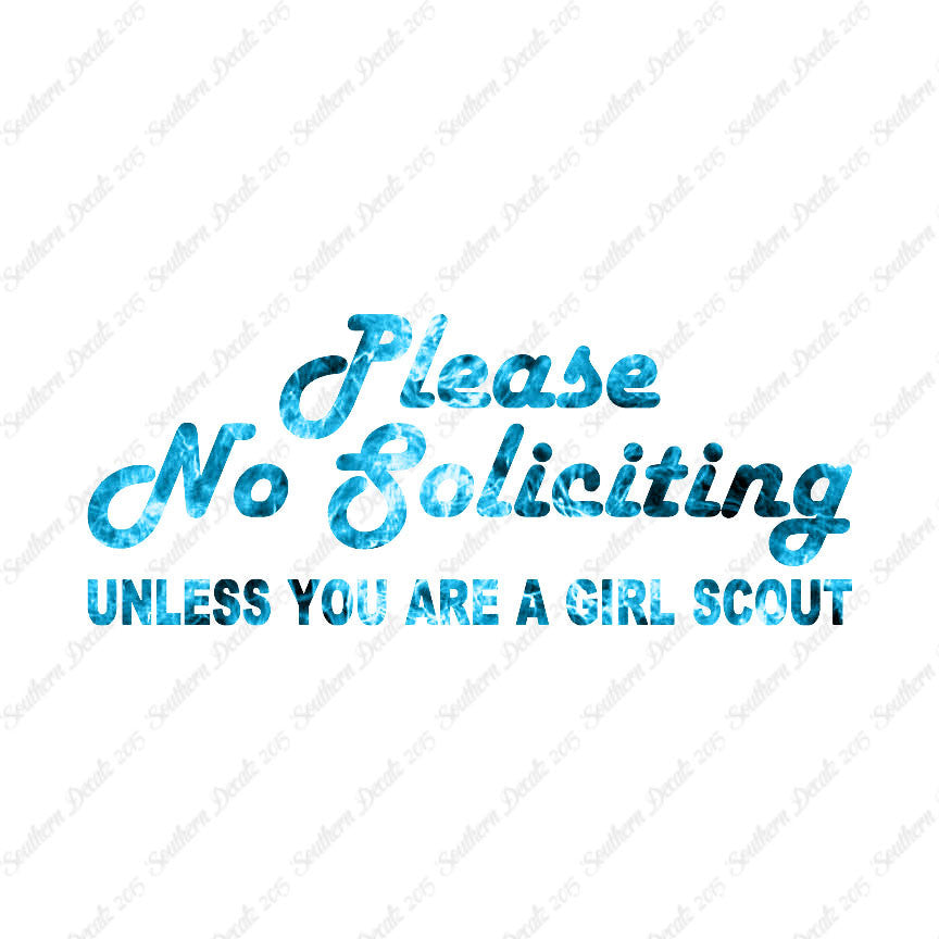 No Soliciting Unless Girl Scout