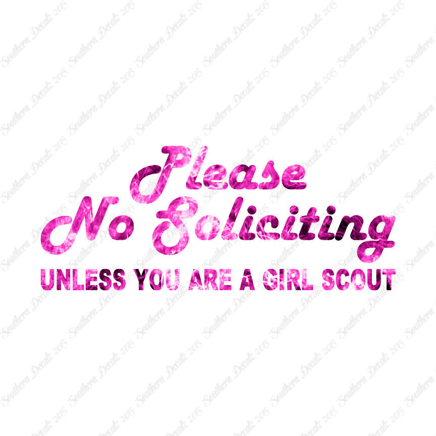 No Soliciting Unless Girl Scout