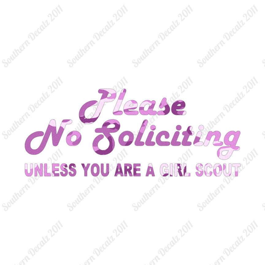 No Soliciting Unless Girl Scout
