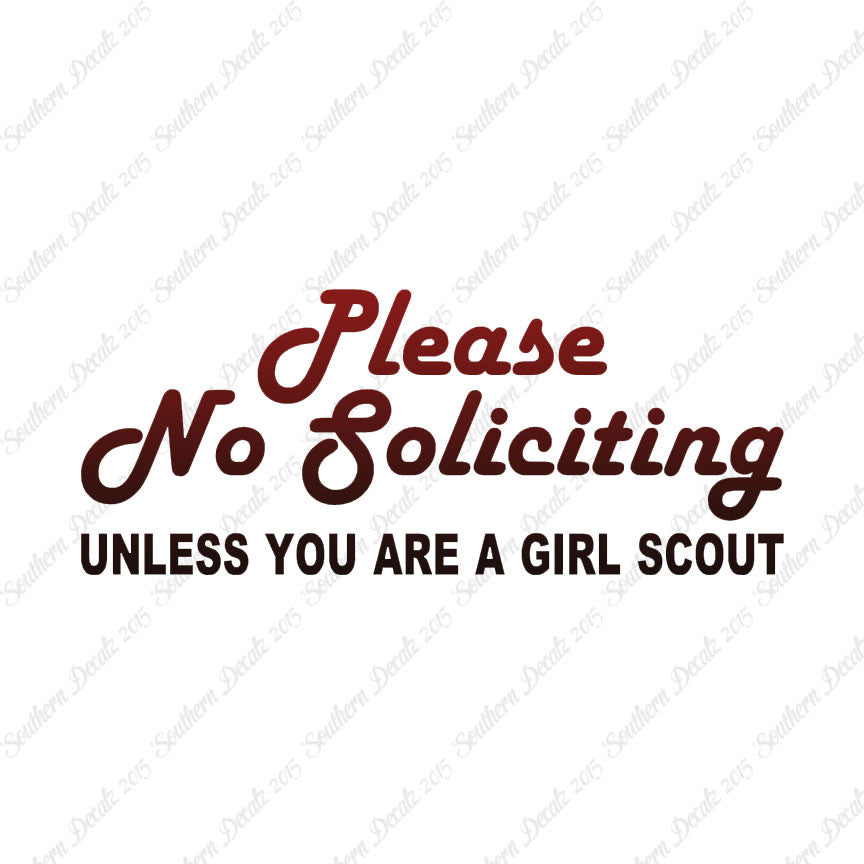 No Soliciting Unless Girl Scout