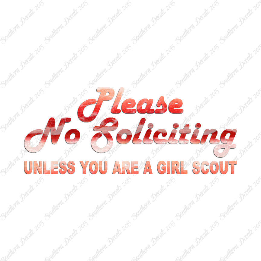 No Soliciting Unless Girl Scout