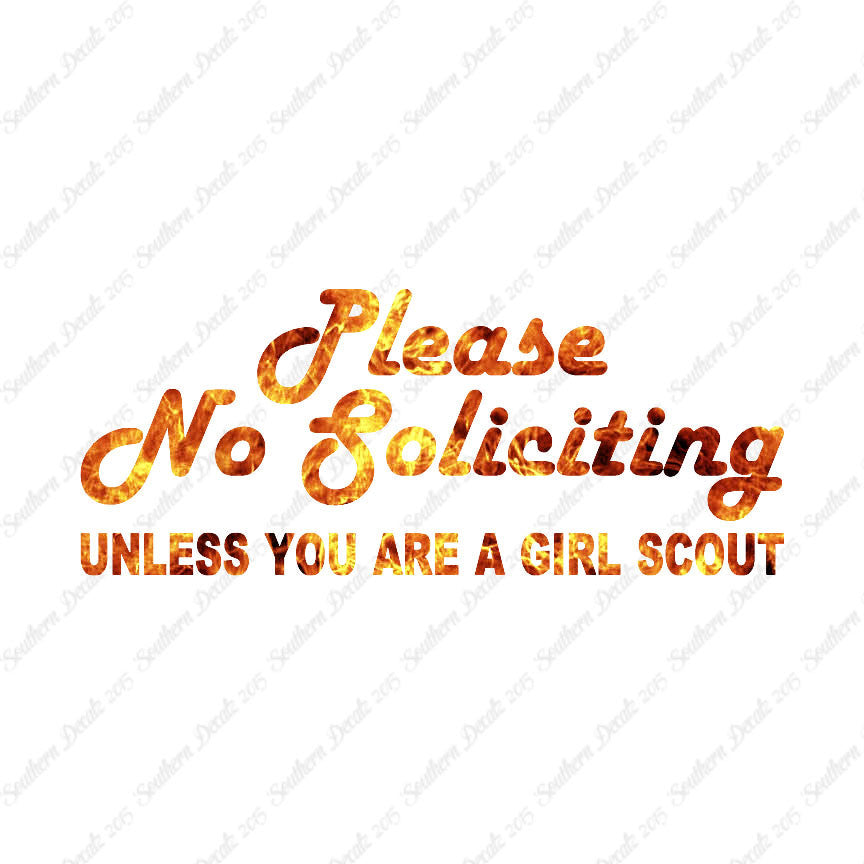 No Soliciting Unless Girl Scout