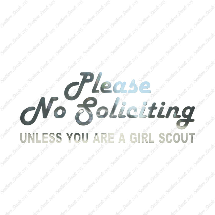 No Soliciting Unless Girl Scout
