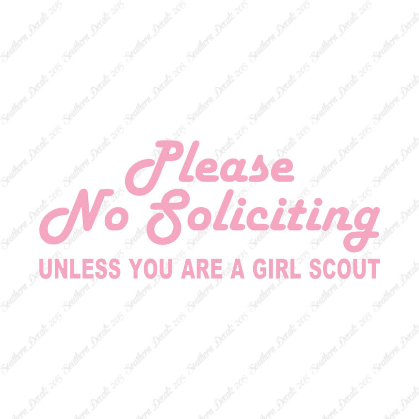No Soliciting Unless Girl Scout