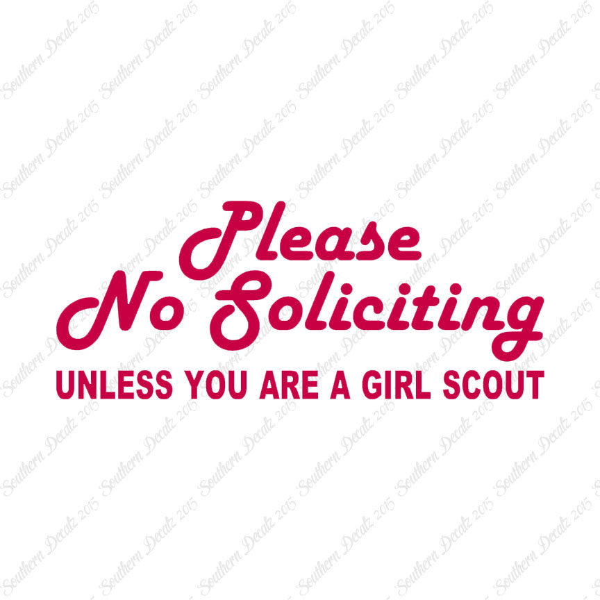 No Soliciting Unless Girl Scout