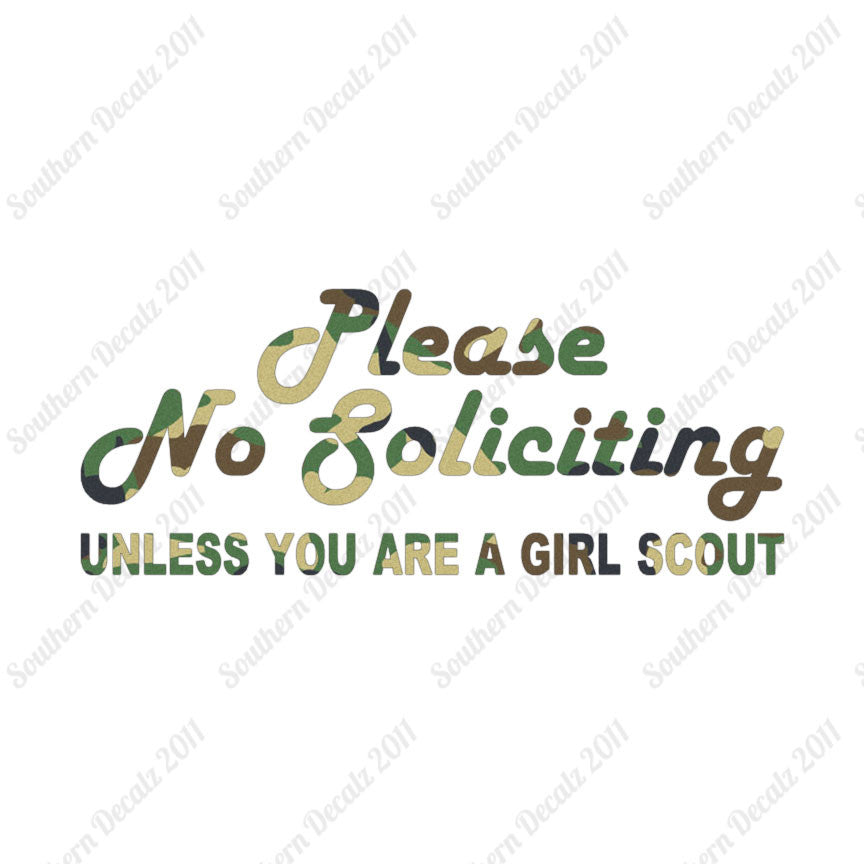 No Soliciting Unless Girl Scout