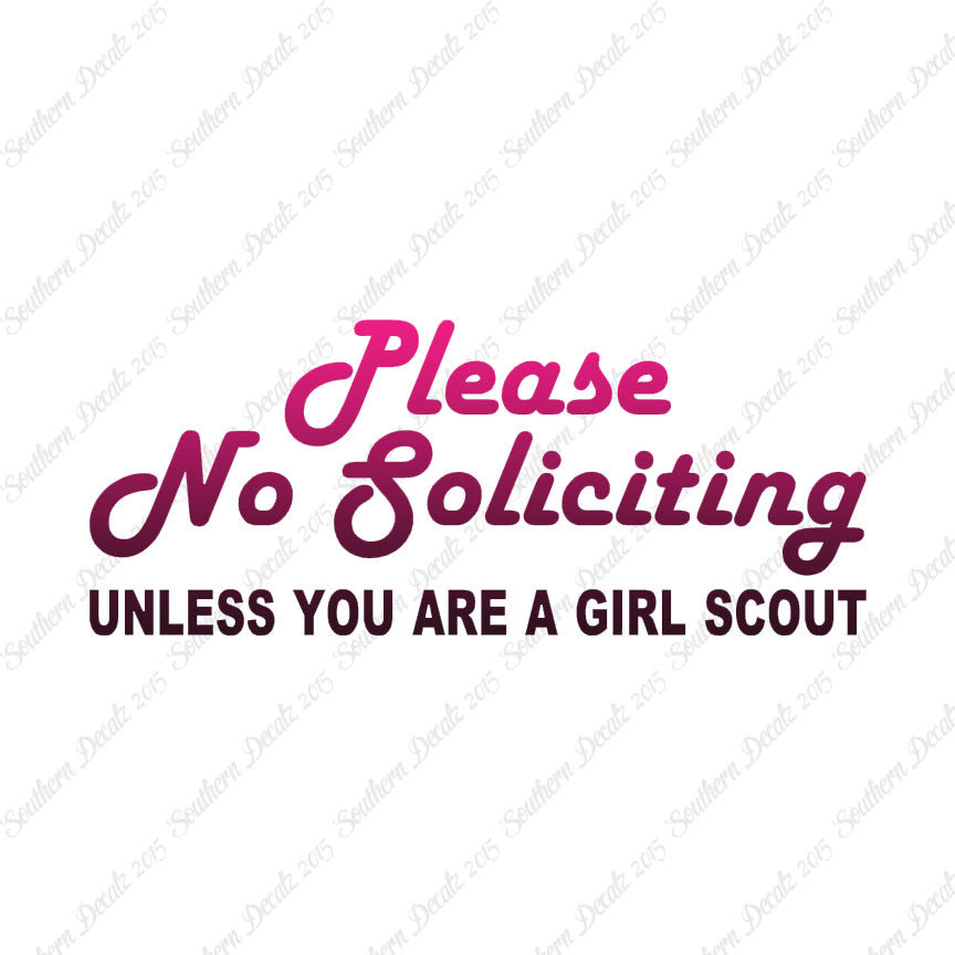 No Soliciting Unless Girl Scout