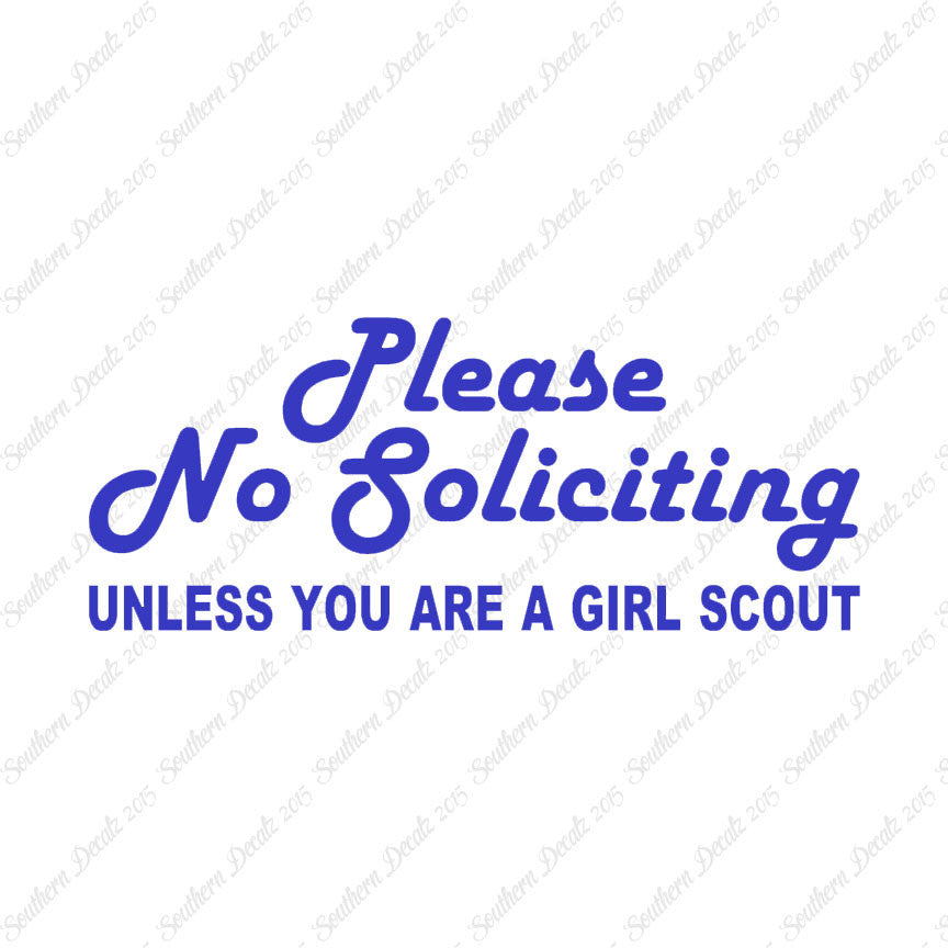 No Soliciting Unless Girl Scout