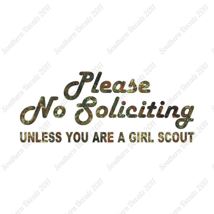 No Soliciting Unless Girl Scout
