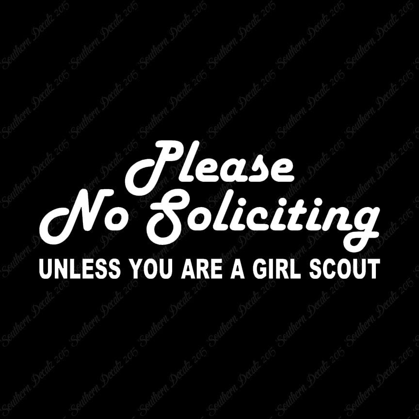 No Soliciting Unless Girl Scout
