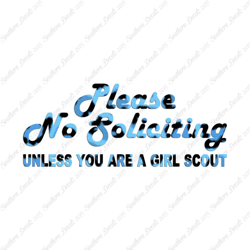 No Soliciting Unless Girl Scout