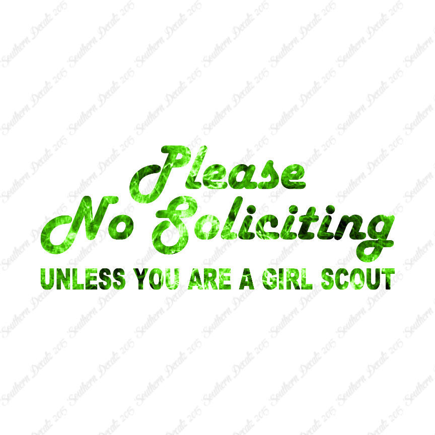 No Soliciting Unless Girl Scout