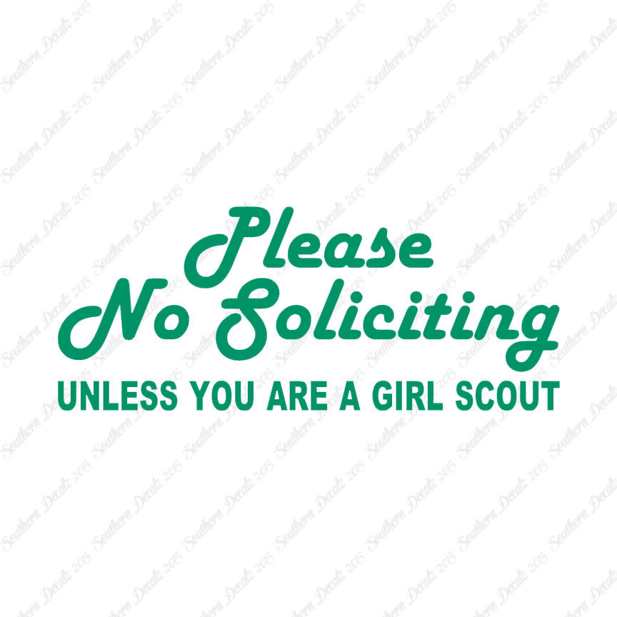 No Soliciting Unless Girl Scout