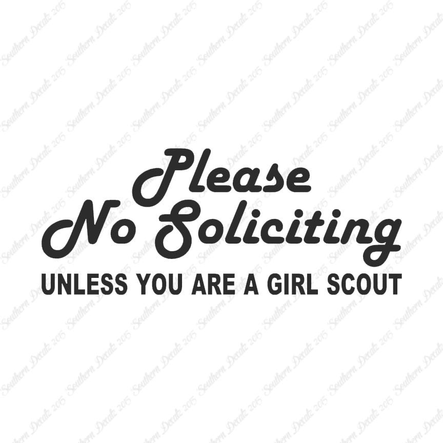 No Soliciting Unless Girl Scout