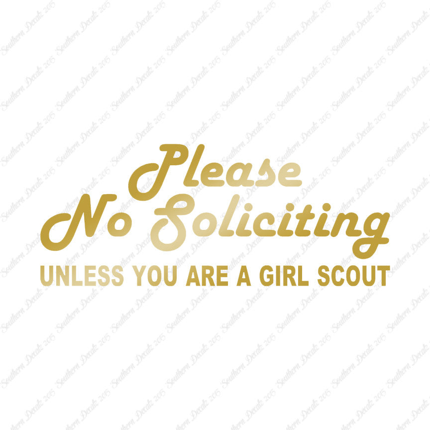 No Soliciting Unless Girl Scout
