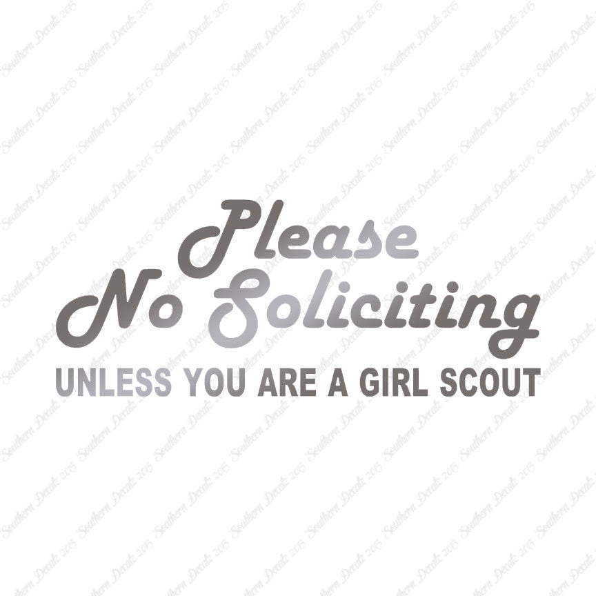 No Soliciting Unless Girl Scout