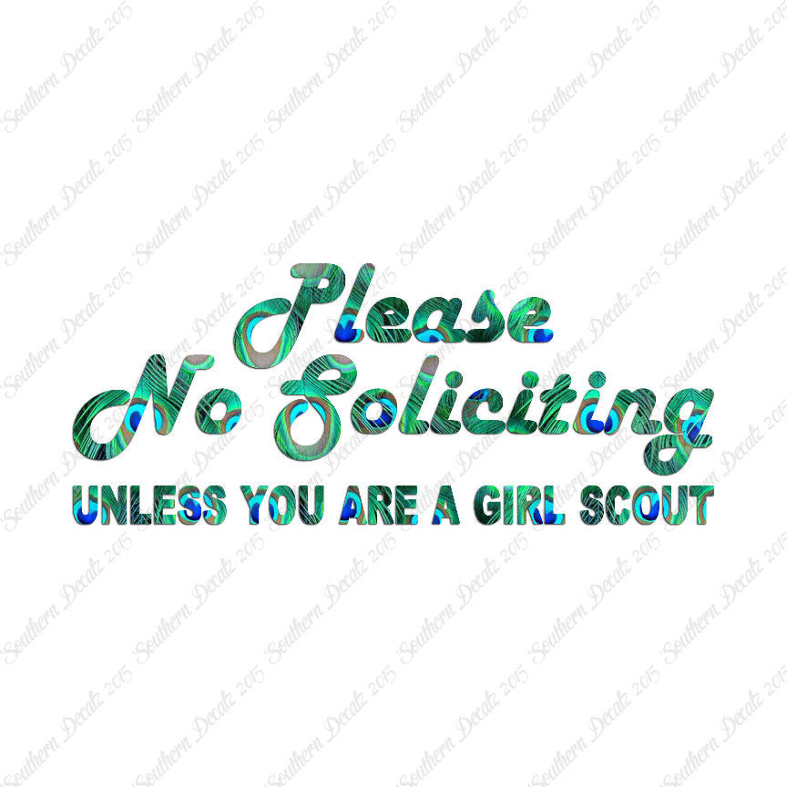 No Soliciting Unless Girl Scout
