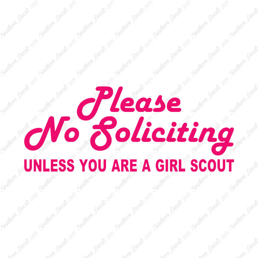 No Soliciting Unless Girl Scout