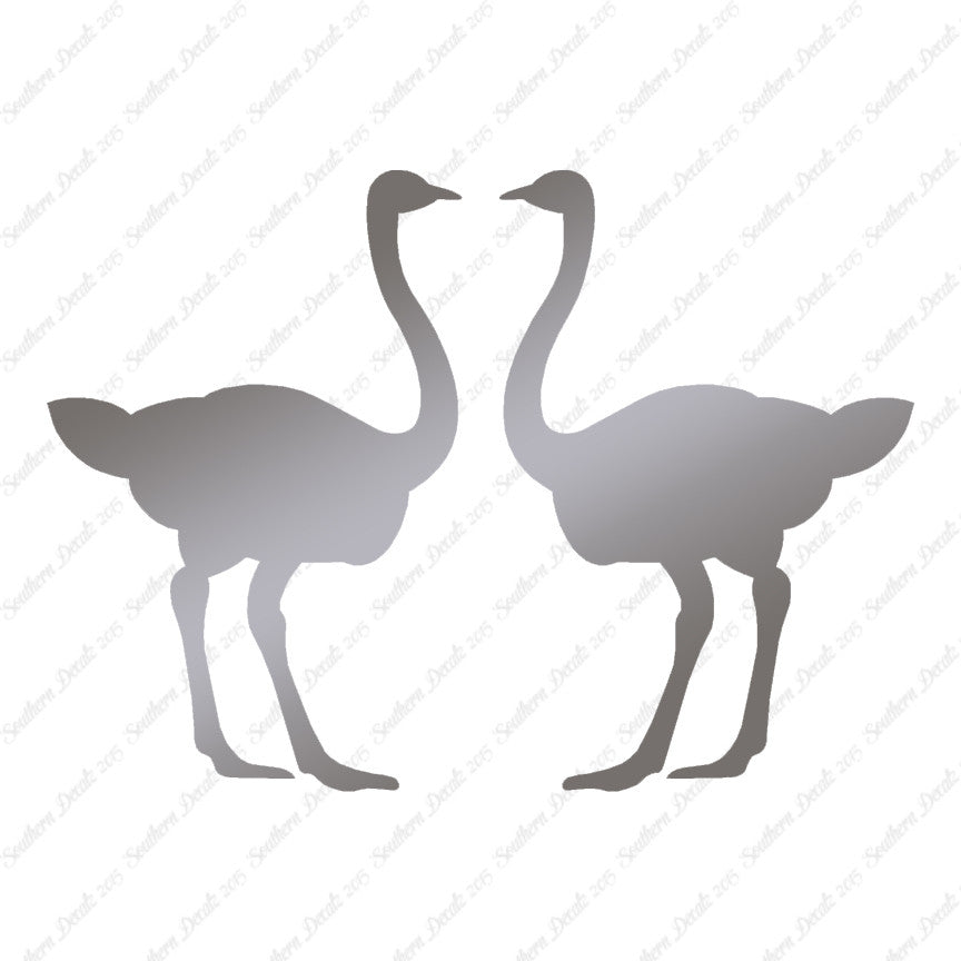 Pair Of Ostrich Ostriches
