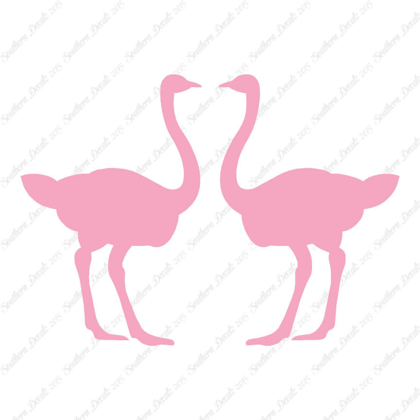 Pair Of Ostrich Ostriches