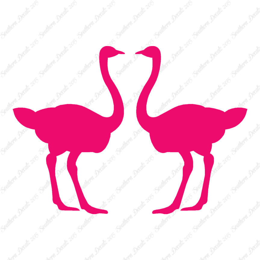 Pair Of Ostrich Ostriches