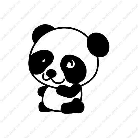 Cute Panda Art â Southern Decalz