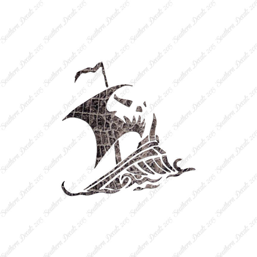 Tribal Pirate Ship Flag