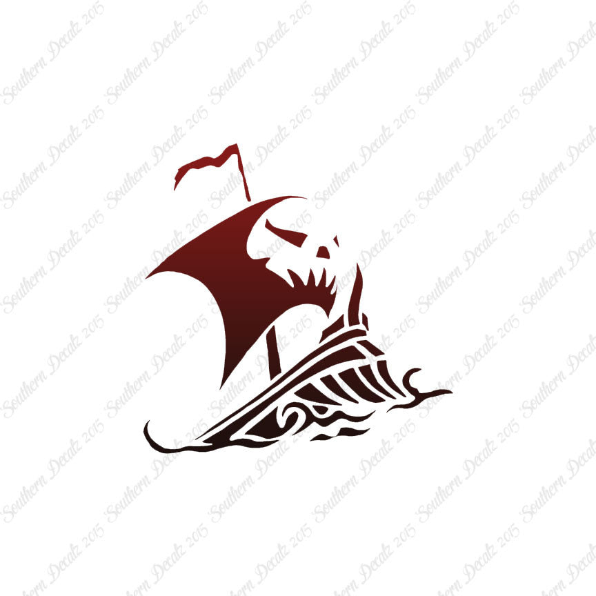 Tribal Pirate Ship Flag