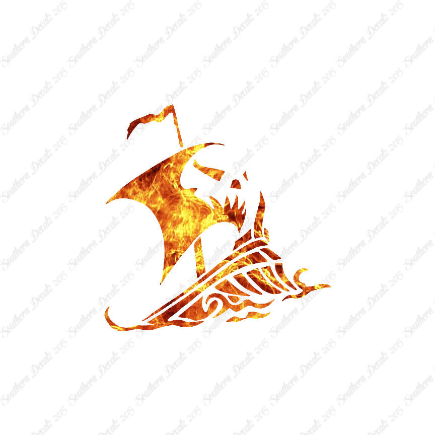 Tribal Pirate Ship Flag