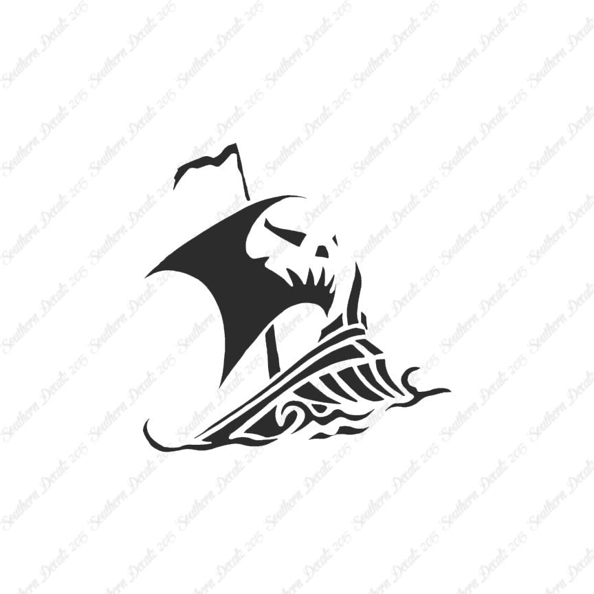 Tribal Pirate Ship Flag