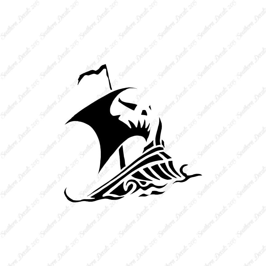 Tribal Pirate Ship Flag
