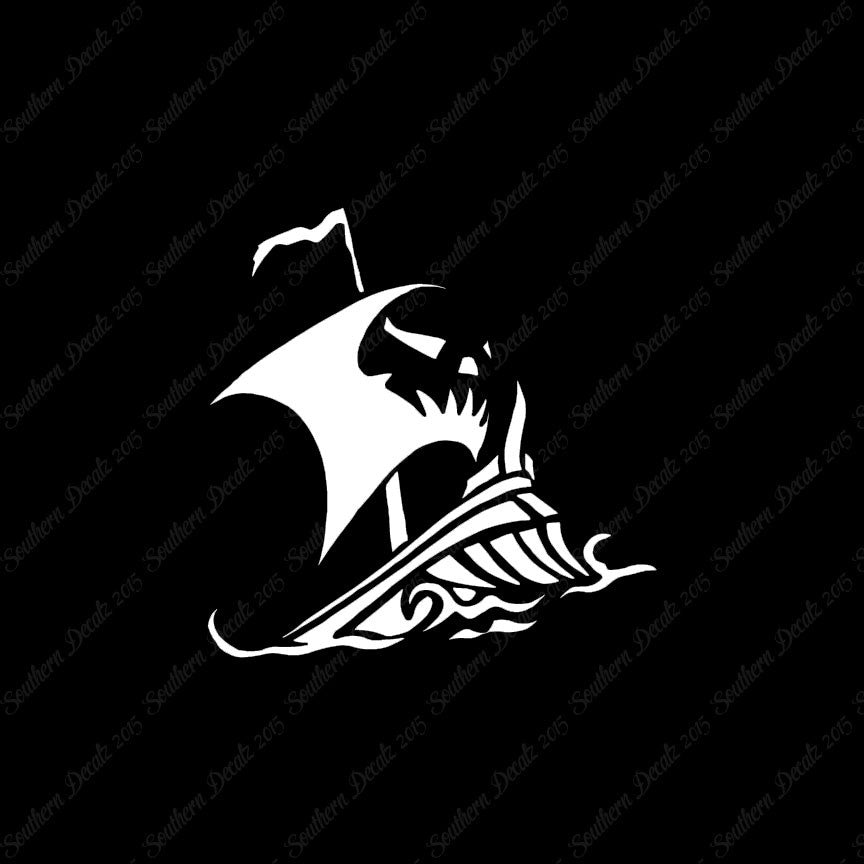 Tribal Pirate Ship Flag