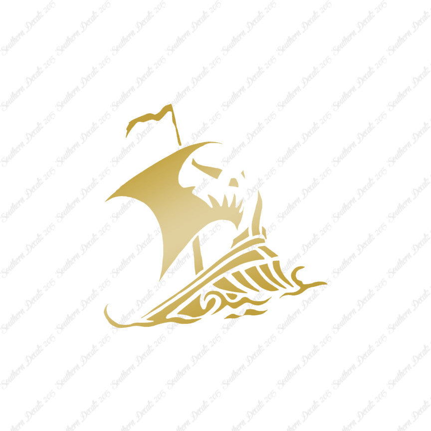 Tribal Pirate Ship Flag