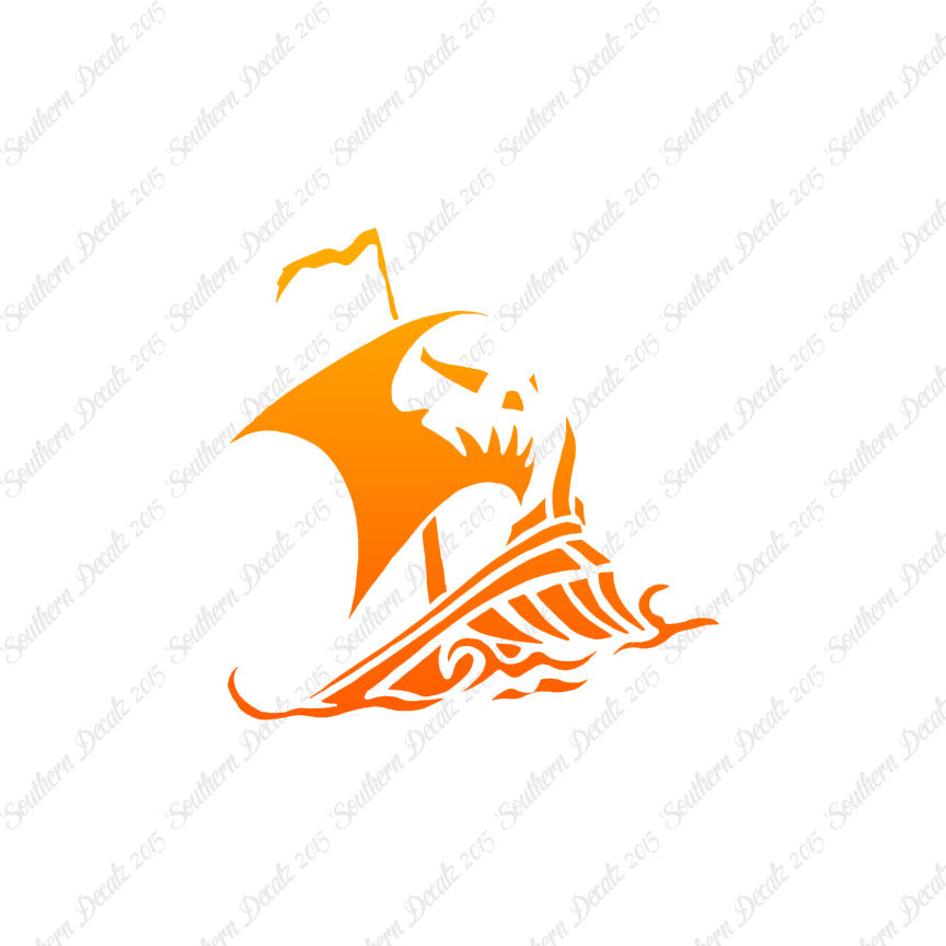 Tribal Pirate Ship Flag
