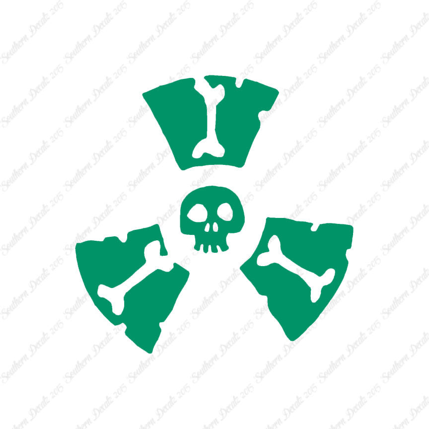 Radioactive Symbol Skull