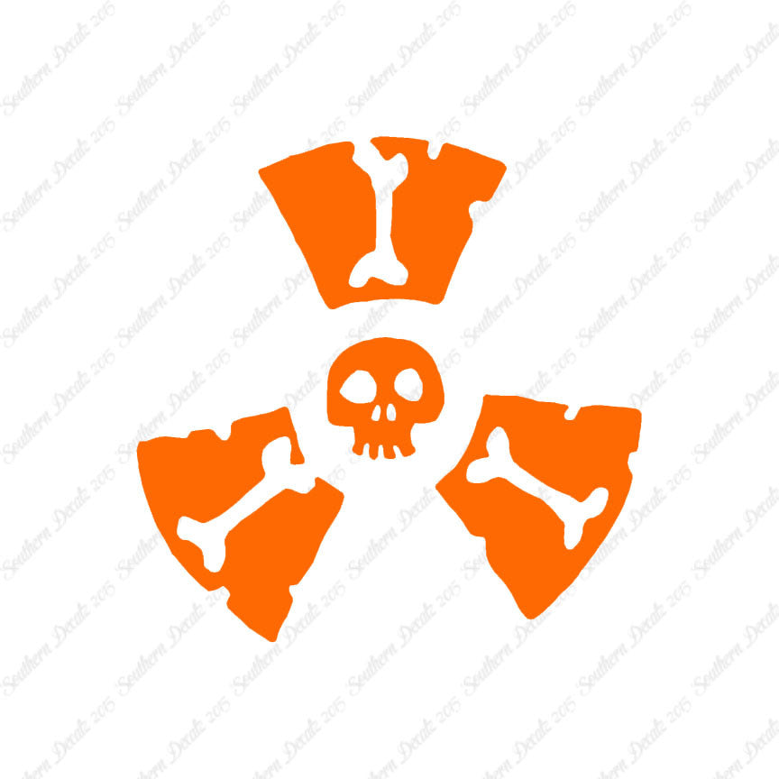 Radioactive Symbol Skull