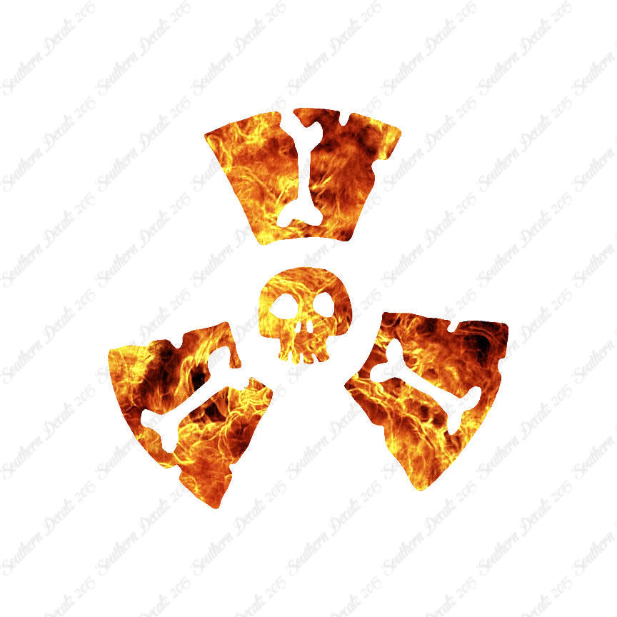 Radioactive Symbol Skull