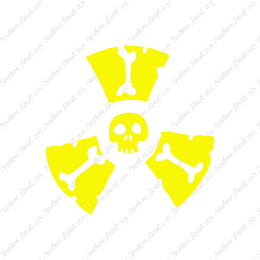 Radioactive Symbol Skull
