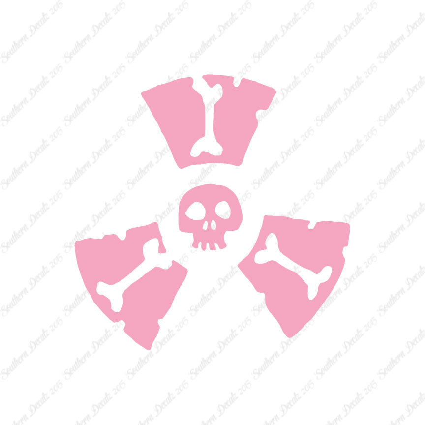 Radioactive Symbol Skull