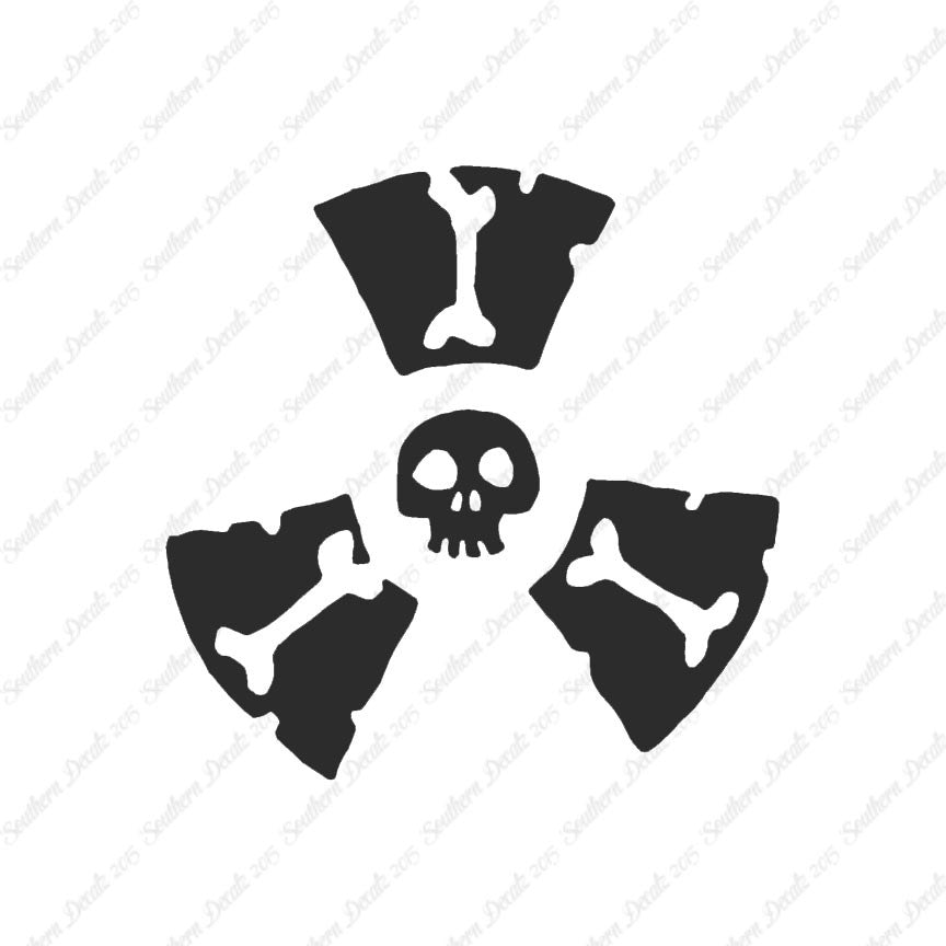 Radioactive Symbol Skull