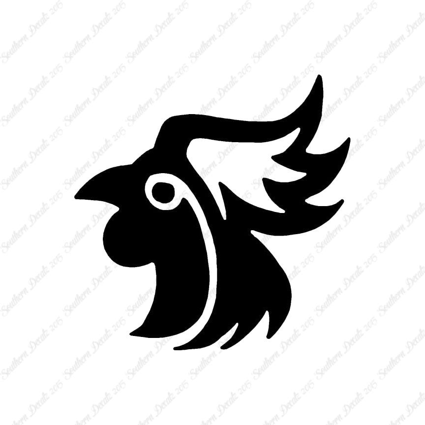 Tribal Rooster Head