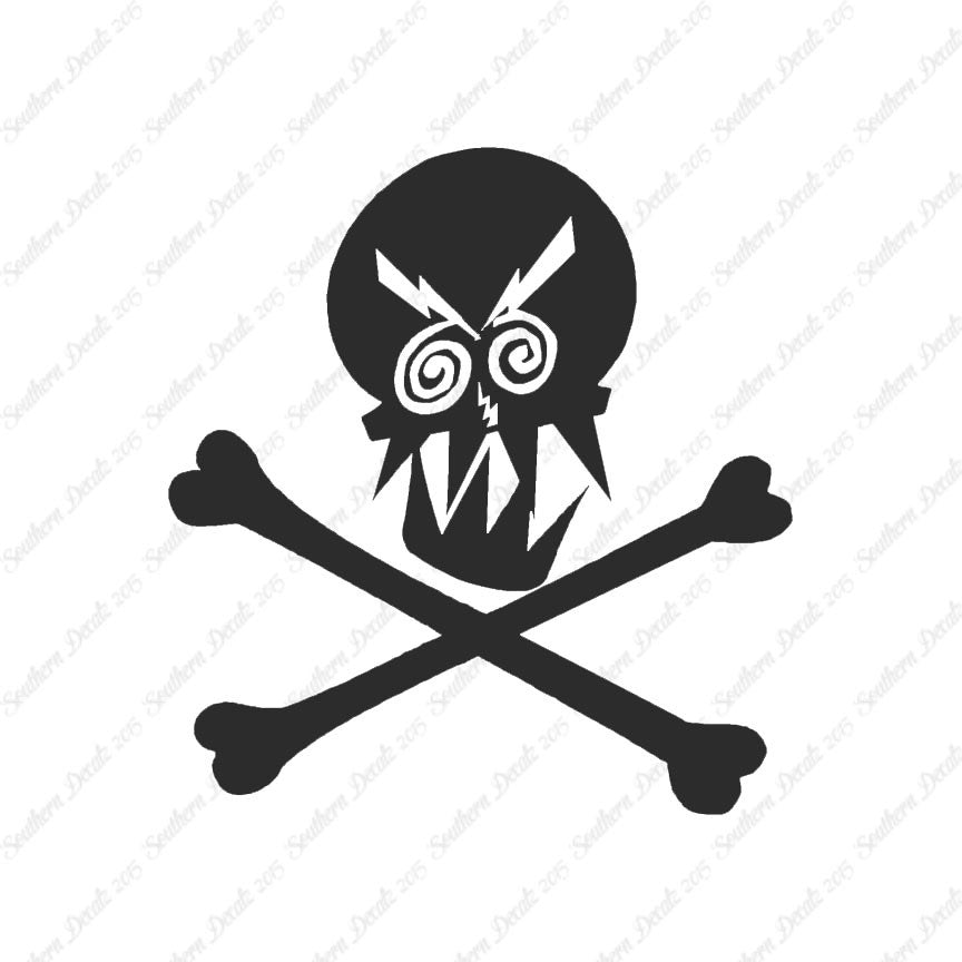 Angry Skull Crossbones